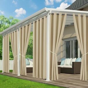 Outdoor Curtains for Patio Waterproof - 6 Panels